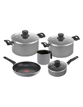 Batería de cocina Tfal de aluminio antiadherente easy plus 8 piezas