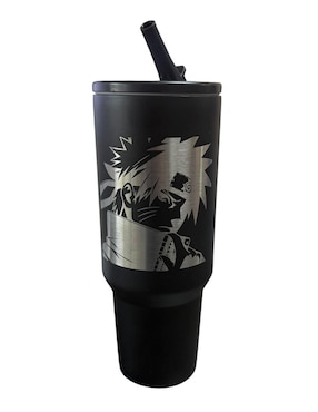 Termo Termomania de acero inoxidable Naruto con tapa rosca 1.2 L