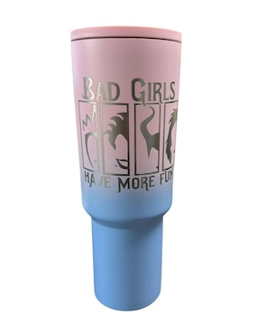 Termo Termomania de acero inoxidable Bad Girls con tapa rosca 1.2 L