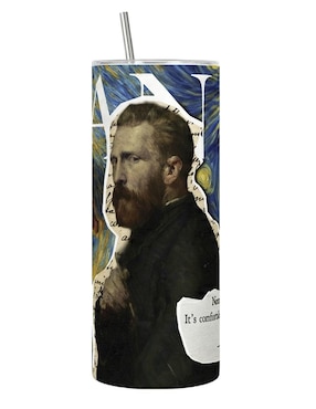 Termo Tink de acero inoxidable Van Gogh con tapa a presión 590 ml