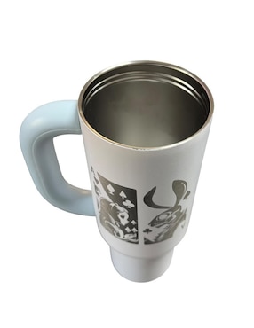 Termo Termomania de acero inoxidable Alicia en El Pais de Las Maravillas con tapa rosca 1.2 L