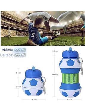 Botella de agua Xtellar de silicón con tapa rosca 550 ml