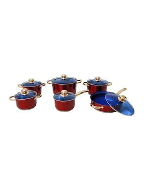 Batería de cocina Royal Haus Sirel de acero inoxidable antiadherente sin pfoa 12 piezas