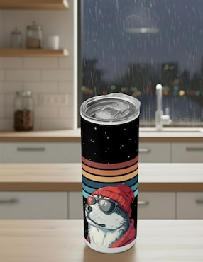 Termo Tink de acero inoxidable Perros con tapa a presión 590 ml