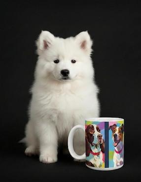 Set de tazas clásica Tink Ilustracion Perros 2 piezas