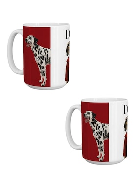Set de tazas clásica Tink Perro Dalmata 2 piezas