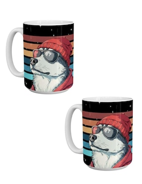 Set de tazas clásica Tink Perros 2 piezas