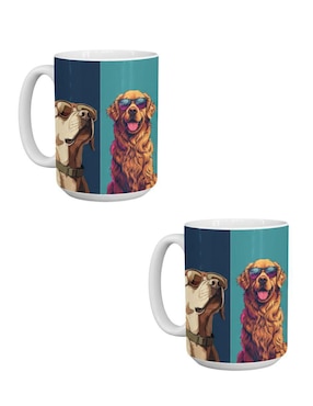 Set de tazas clásica Tink Perros 2 piezas
