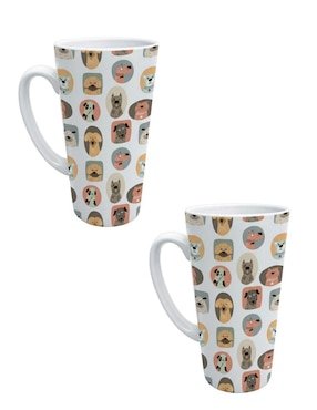 Set de tazas americana Tink Perros 2 piezas