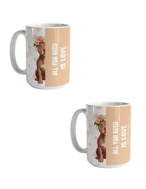 Set de tazas americana Tink Perros 2 piezas
