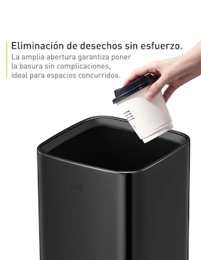 Bote de basura Eko de acero inoxidable