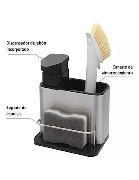 Dosificador jabón con portaesponjas Belug