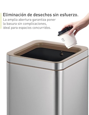 Bote de basura Eko de acero inoxidable