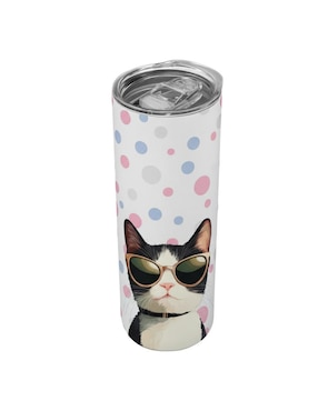 Set termo Tink Gatos con tapa a presión