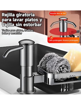 Dosificador jabón con porta esponjas Xtellar