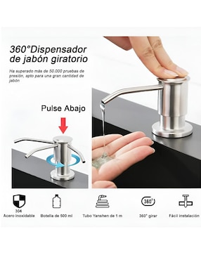 Dosificador jabón convencional Xtellar de de acero inoxidable