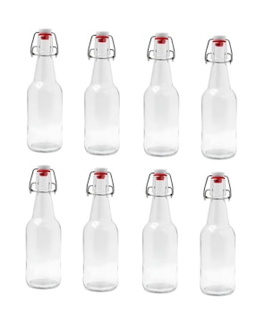Set botella de agua Xtellar de vidrio con tapa push pull 250 ml