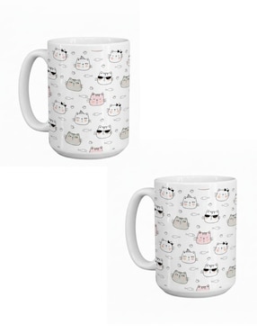 Set de tazas americana Tink Gatos 2 piezas