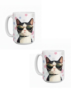 Set de tazas americana Tink Gatos 2 piezas