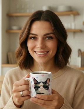 Set de tazas americana Tink Gatos 2 piezas