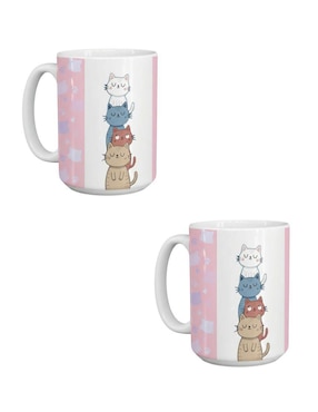 Set de tazas americana Tink Gatos 2 piezas