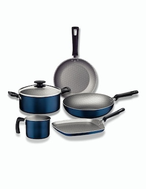 Batería de cocina Tramontina malta de aluminio antiadherente sin PFOA 6 piezas