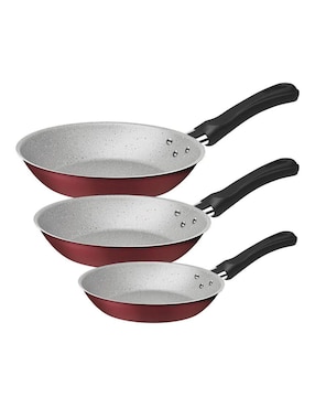 Set de sartenes Tramontina de aluminio 3 piezas