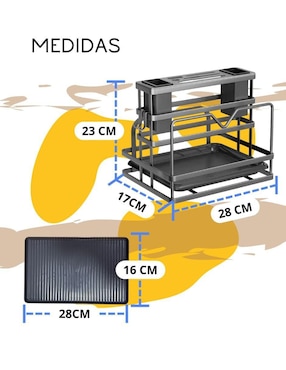 Escurridor de trastes/biberones Ecomlab de acero