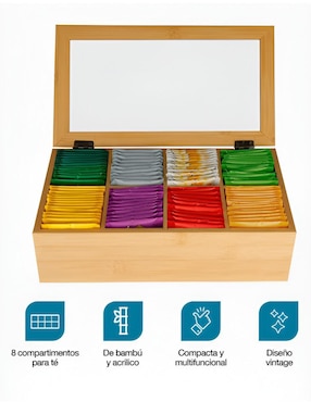 Caja para té Xtellar rectangular