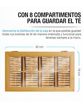 Caja para té Xtellar rectangular