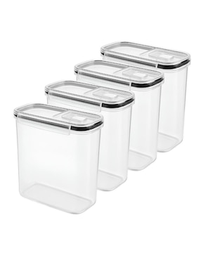 Set contenedores Xtellar de plástico 4 piezas