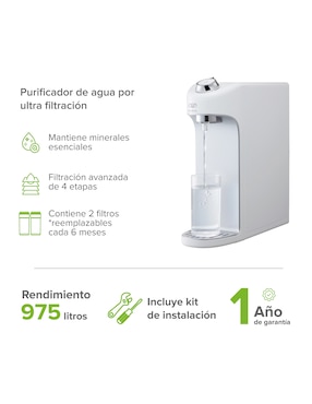 Purificador, dispensador y filtro de agua Avera PAM01