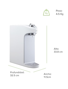 Purificador, dispensador y filtro de agua Avera PAM01