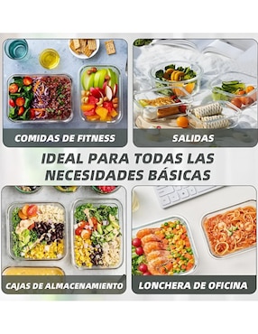 Set contenedores Xtellar de vidrio 12 piezas