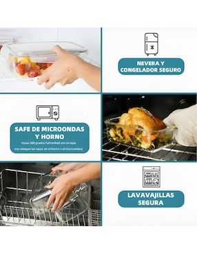 Set contenedores Xtellar de vidrio 12 piezas