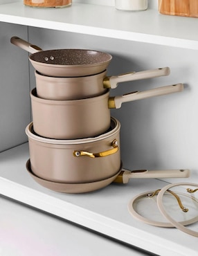 Batería de cocina Thyme & Table de aluminio antiadherente sin PFOA 12 piezas