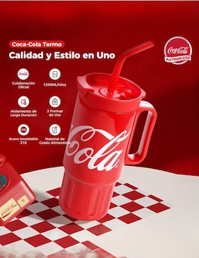 Termo Germ de acero inoxidable Coca Cola con tapa rosca 1.2 L