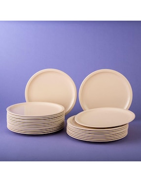Set platos Cinsa de melamina 24 piezas