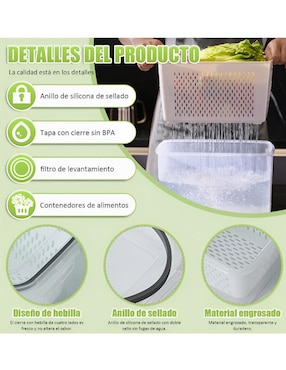 Contenedor Xtellar de plástico 3 piezas