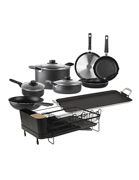 Batería de cocina Vasconia Esencial de aluminio antiadherente Easy plus 12 piezas