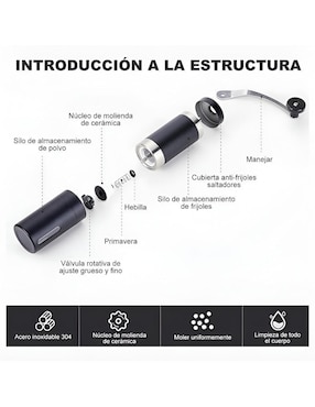 Molino para café Xtellar de acero inoxidable