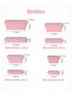 Contenedor Xtellar de plástico 4 piezas