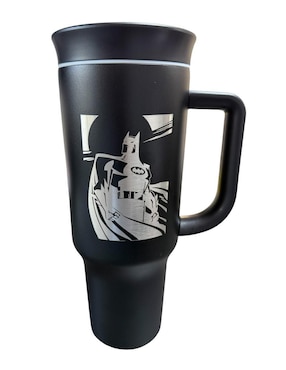 Termo Termomania de acero inoxidable Batman y Oker con tapa rosca 1.2 l