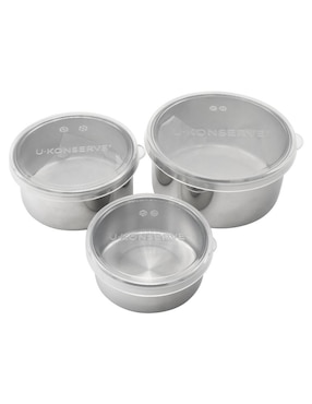 Set contenedores U.Konserve de acero 3 piezas