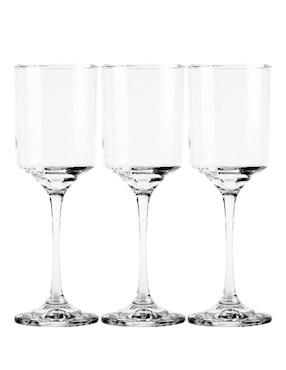 Set de copas para vino Cristar Rio de vidrio 3 piezas