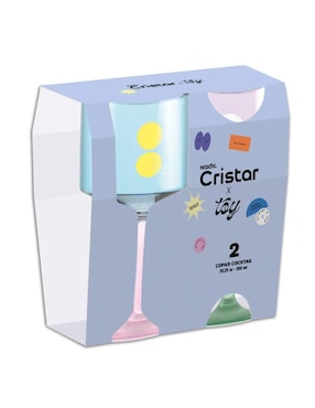 Set de copas para cóctel Cristar Rio Soft Color de vidrio 2 piezas