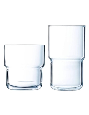 Set de vasos Dof y Highball Stovmex Amalfi de vidrio con 8 piezas