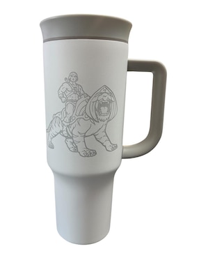 Termo Termomania de acero inoxidable He-Man con tapa rosca 1.2 L