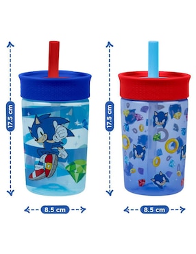 Set botella de agua Magma life con tapa rosca 450 ml