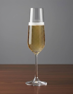 Set de copas para champán Bohemia de vidrio 6 piezas